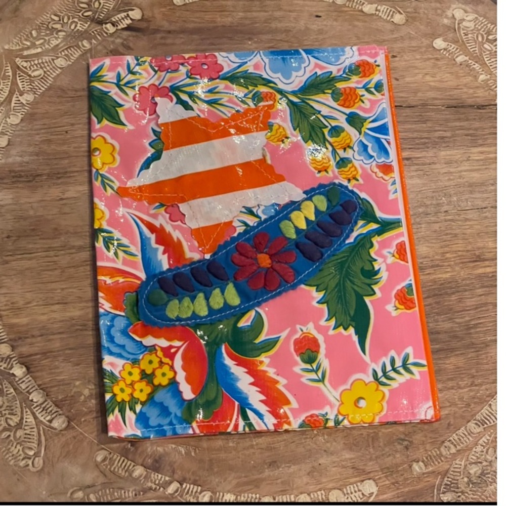 Consuela embroidered composition notebook cover